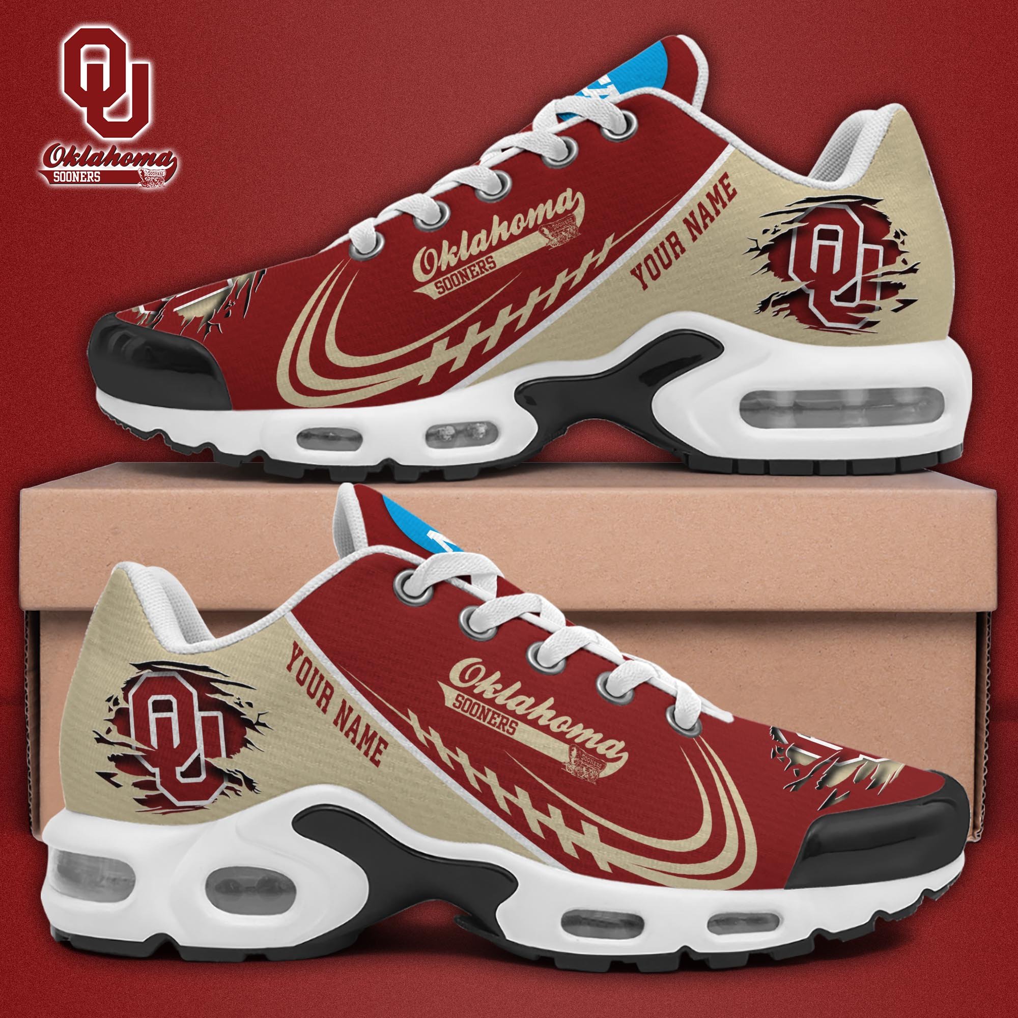 oklahoma sooners tn shoes 2026 version custom name 9479 d21bt