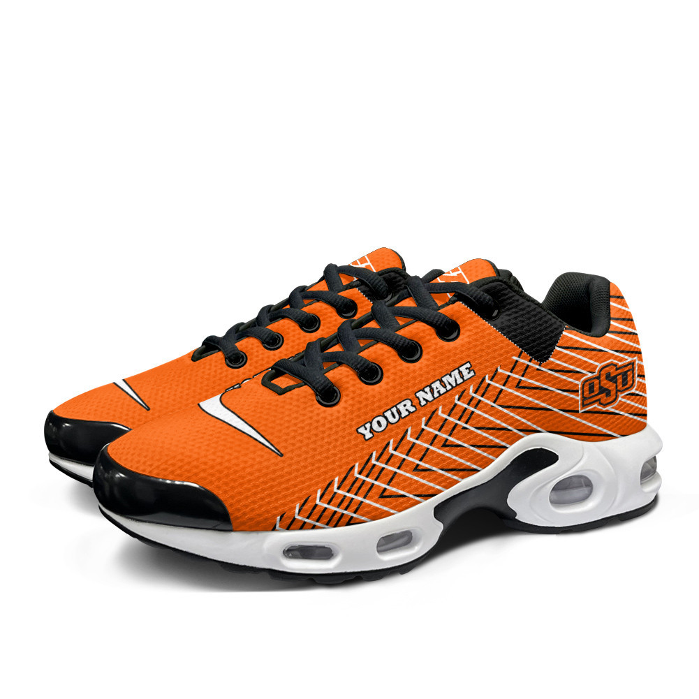 oklahoma state cowboys personalized name team colors jagged lines tn air max shoes air cushion sneakers 3990
