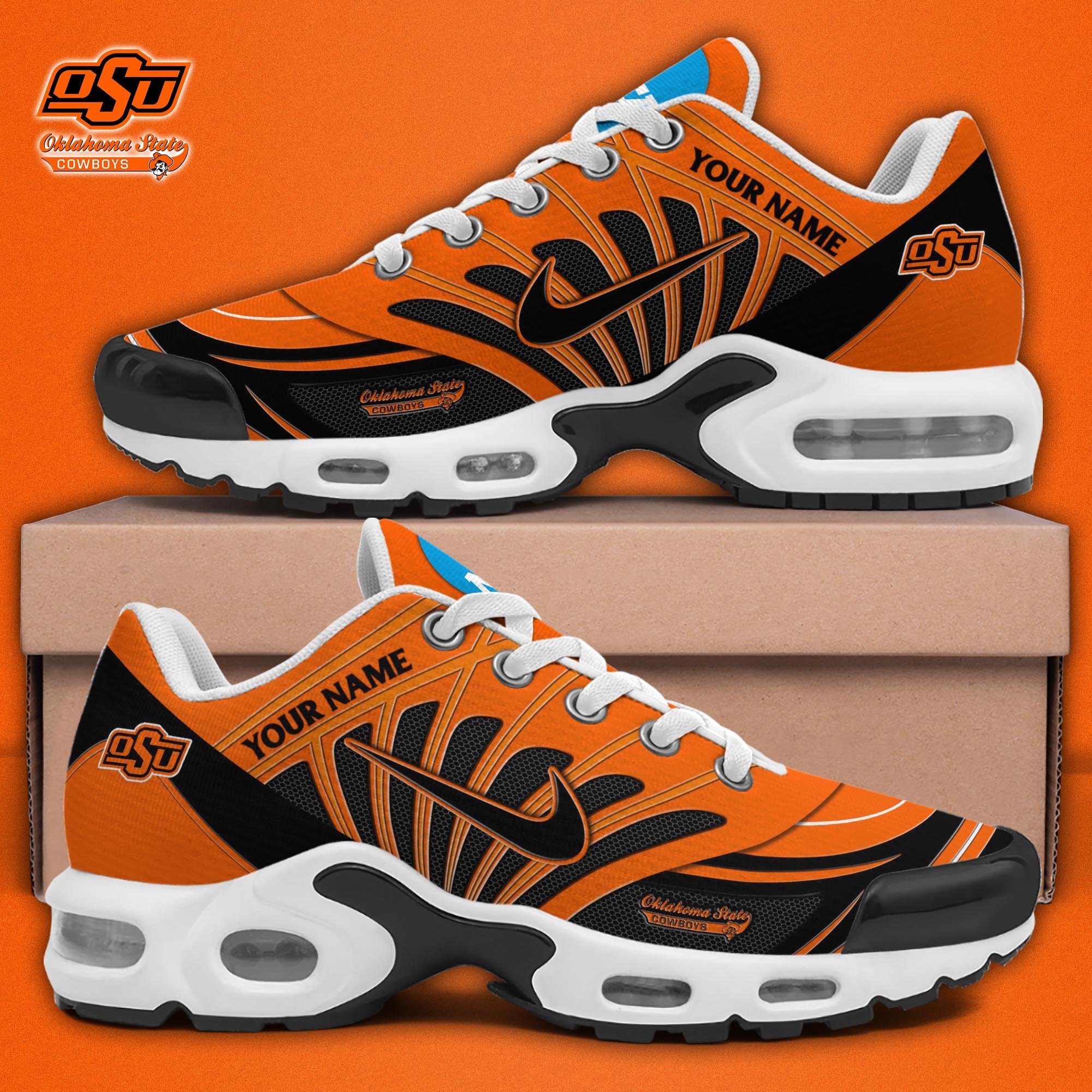 Oklahoma State Cowboys TN Shoes 2026 Version Custom Name 