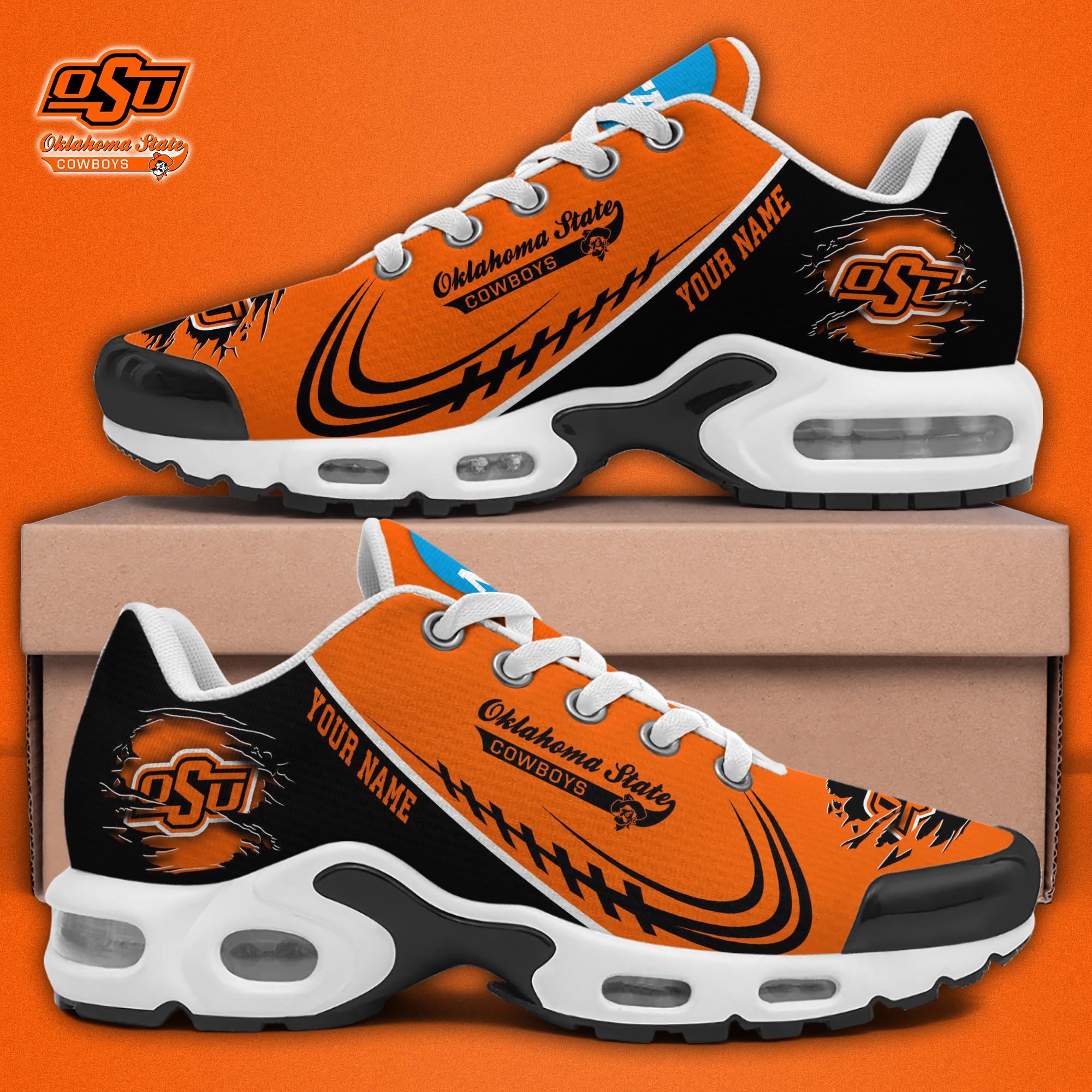 Oklahoma State Cowboys TN Shoes 2026 Version Custom Name 