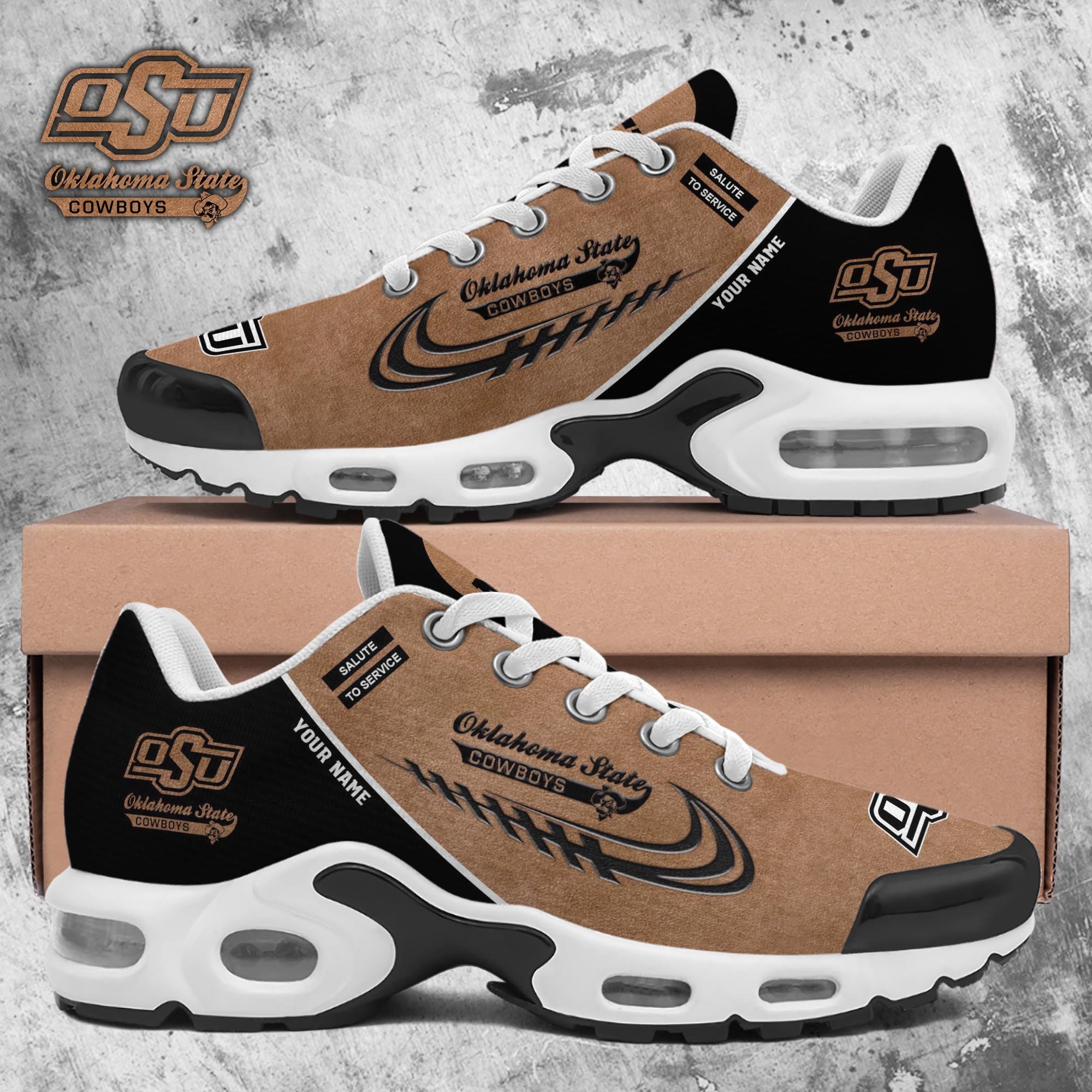 Oklahoma State Cowboys TN Shoes 2026 Version Custom Name, Shoes For Football Fans, Fan Gifts PH637