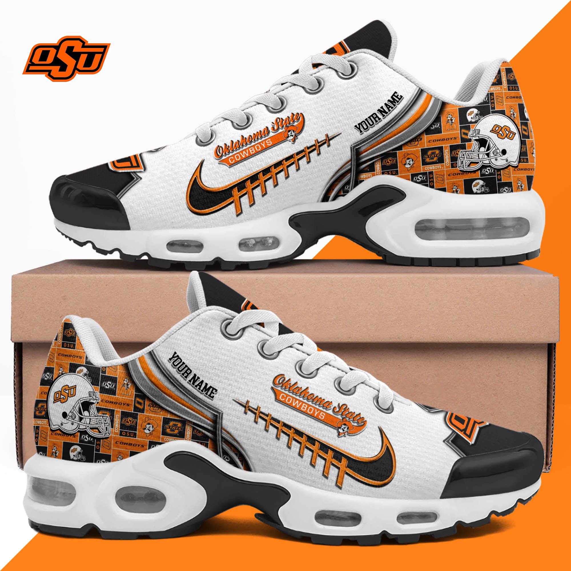 Oklahoma State Cowboys TN Shoes 2026 Version Custom Your Name 642