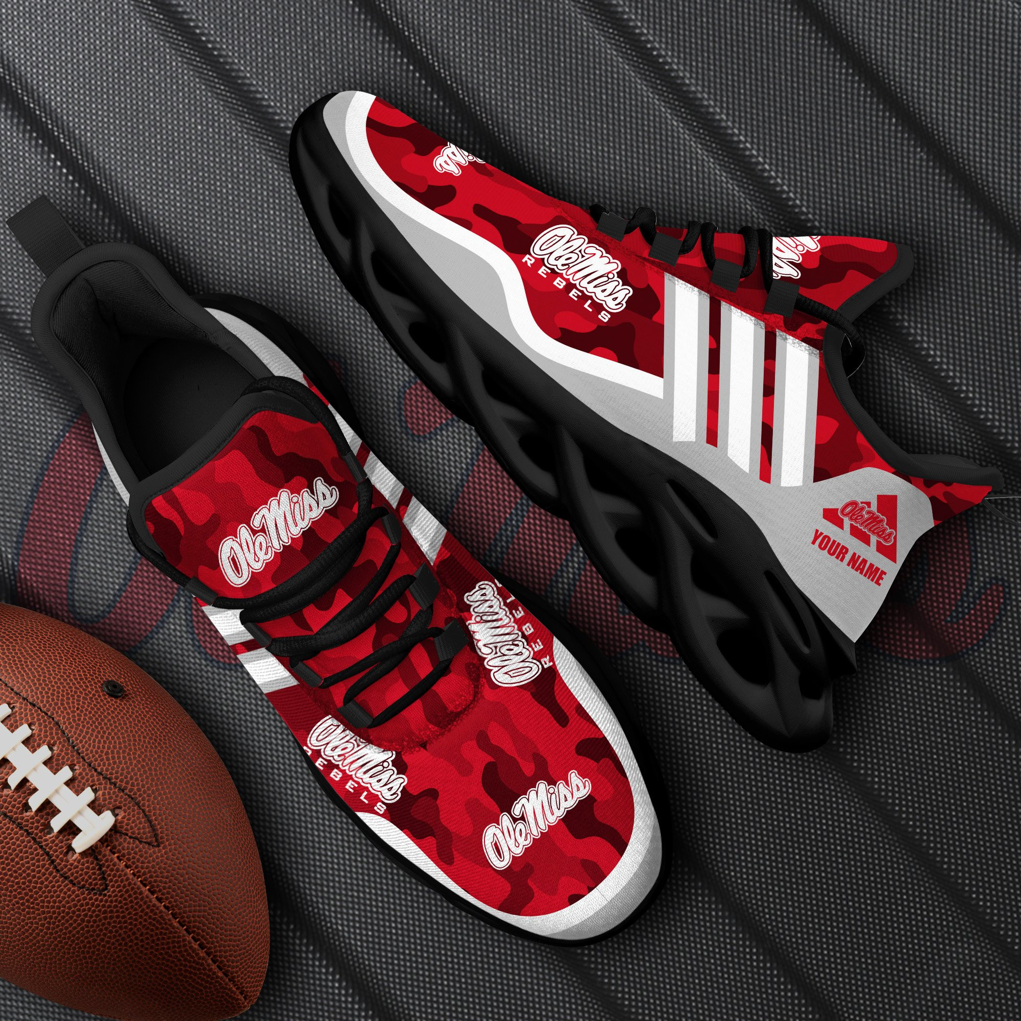 ole miss rebels black max soul shoes 2026 versions custom name 466 1718