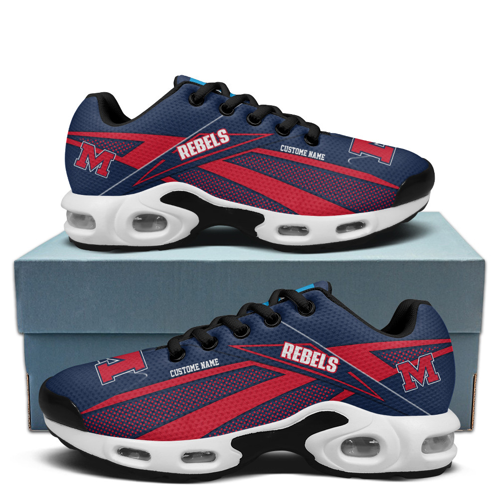 ole miss rebels personalized name team colors supersonic line pattern tn air max shoes air cushion sneakers 9634 eubdn