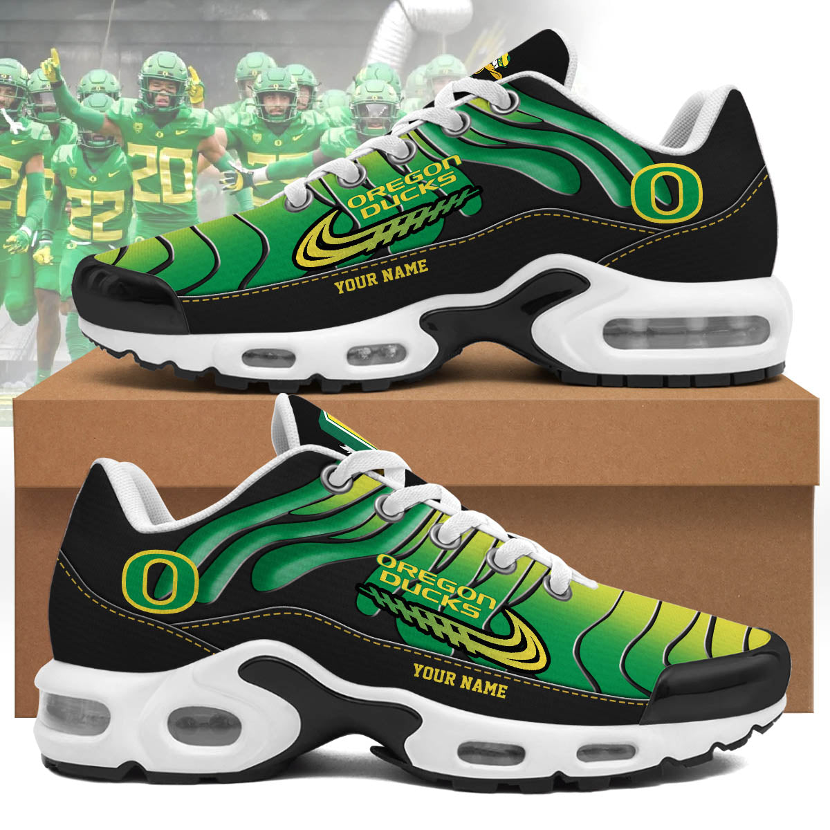 Oregon Ducks Personalized Air Max Shoes