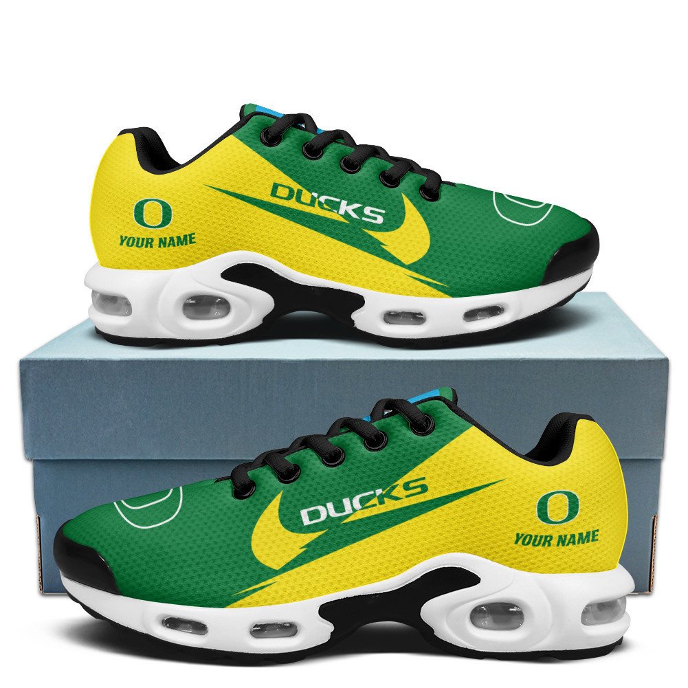 Oregon Ducks Personalized Name Team Logo Wings Of God Pattern TN Shoes Air Cushion Sneakers