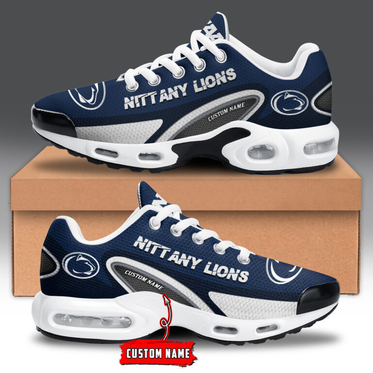 Penn State Nittany Lions Personalized Name Team Logo Mix Colors Oval Line TN Shoes Air Cushion Sneakers