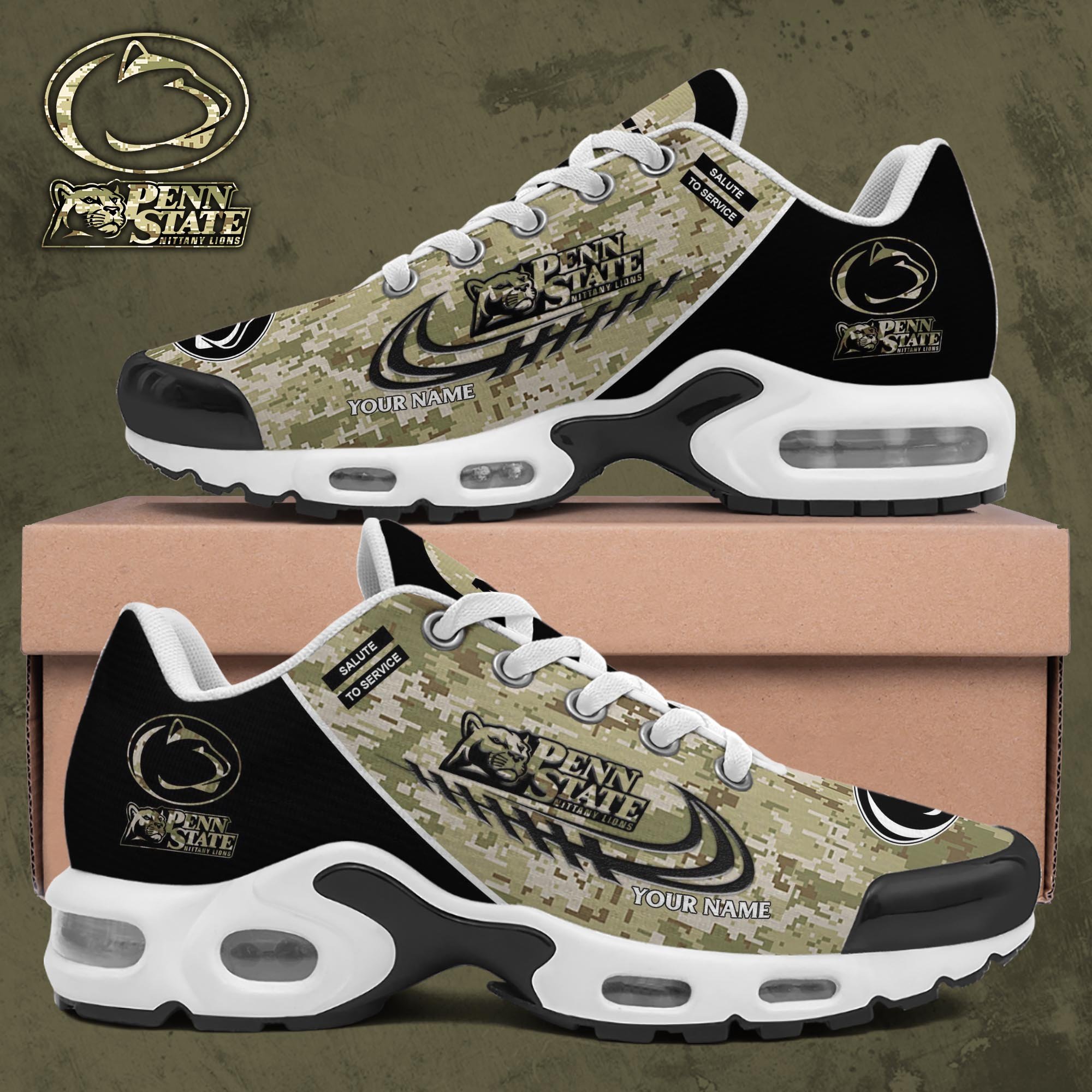 Penn State Nittany Lions TN Shoes 2026 Version Custom Name, Camouflage Shoes, Gifts For Football Lovers
