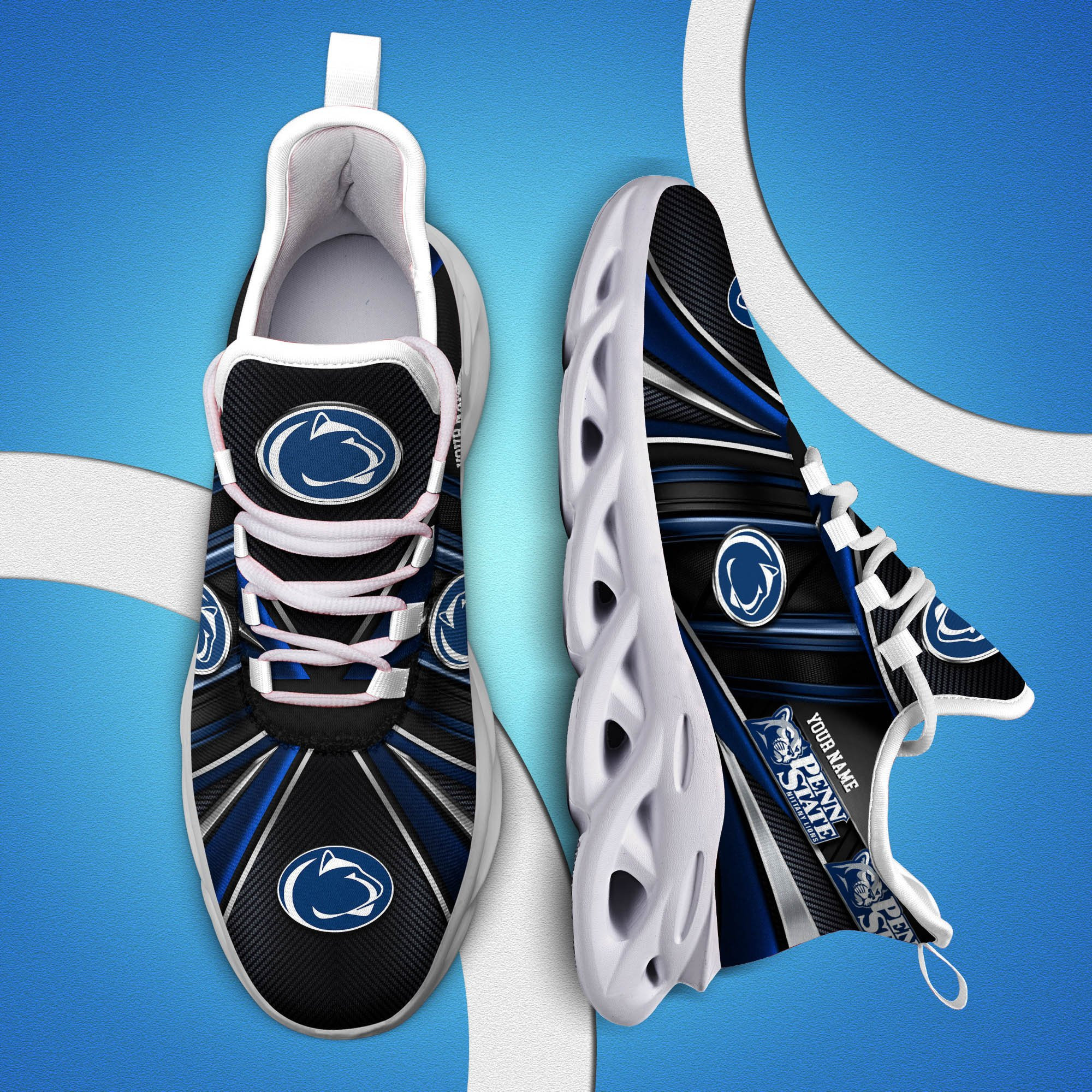 penn state nittany lions white c sneakers 2026 version personalized your name sport team sneakers sport gifts ph892 6037 g3ew9