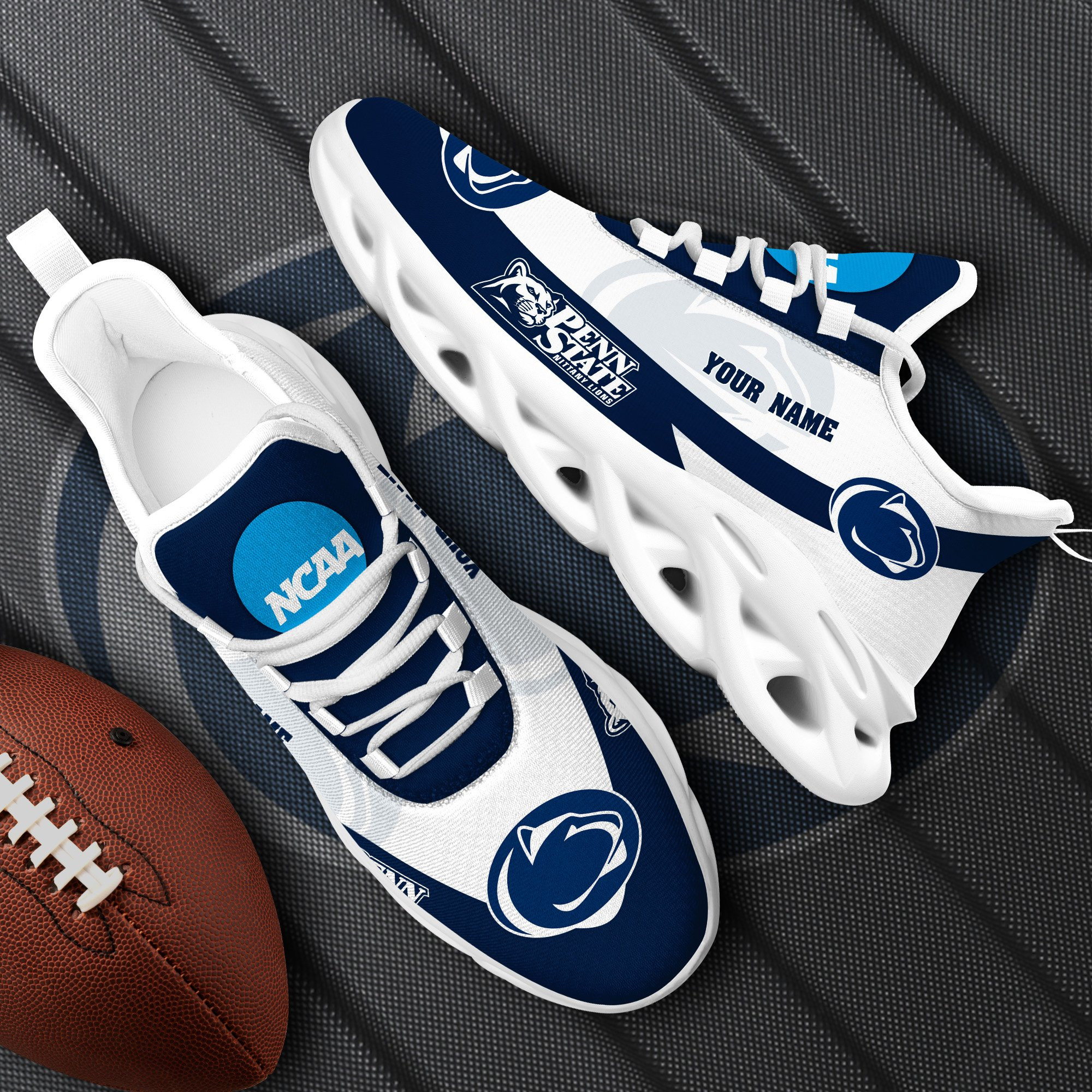 Penn State Nittany Lions White Max Soul Shoes 2026 Versions Custom Your Name, Sports Gift For Fan PH019