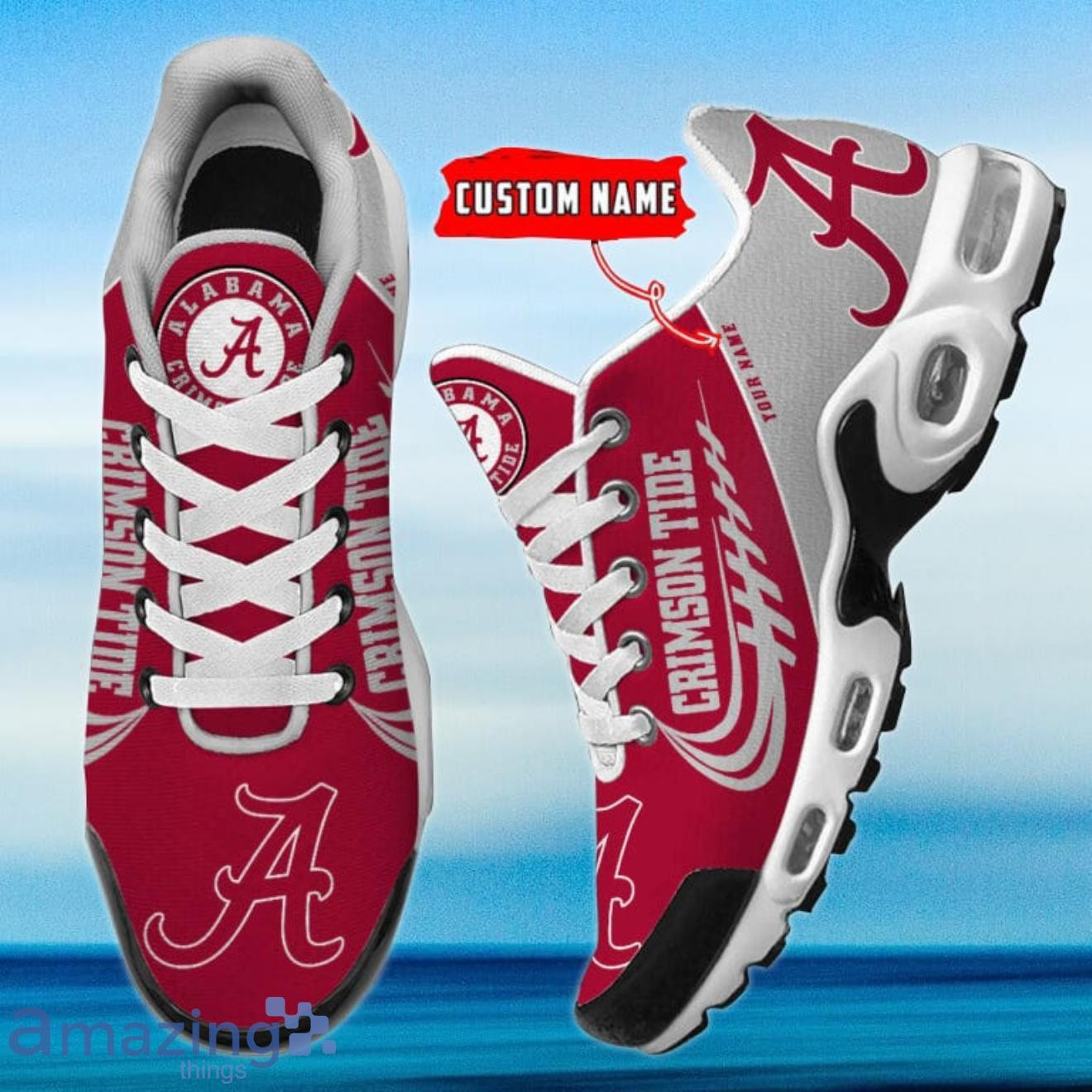 personalized alabama crimson tide team logo and color tn air max shoes air cushion sneakers 5631 6v15s
