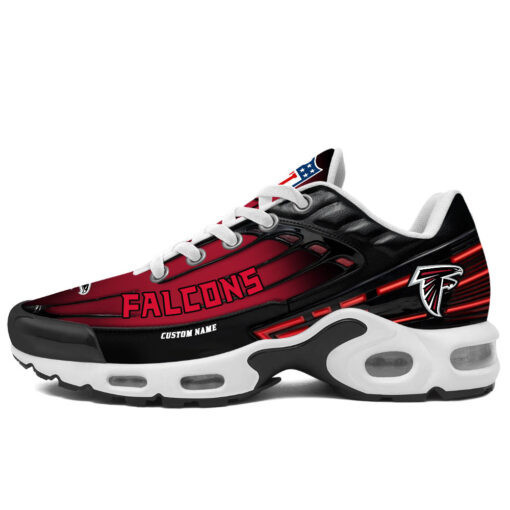 Personalized Atlanta FalconsBlack And Team Color Stripes Black TN Air Max Shoes Air Cushion Sneakers