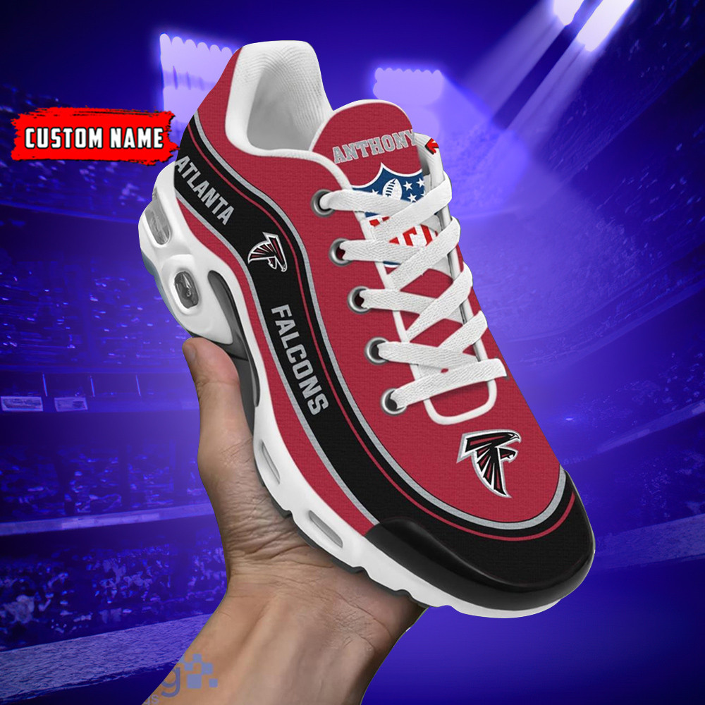 personalized atlanta falconsteam logo team name on black tn air max shoes air cushion sneakers 9274 cj7vg