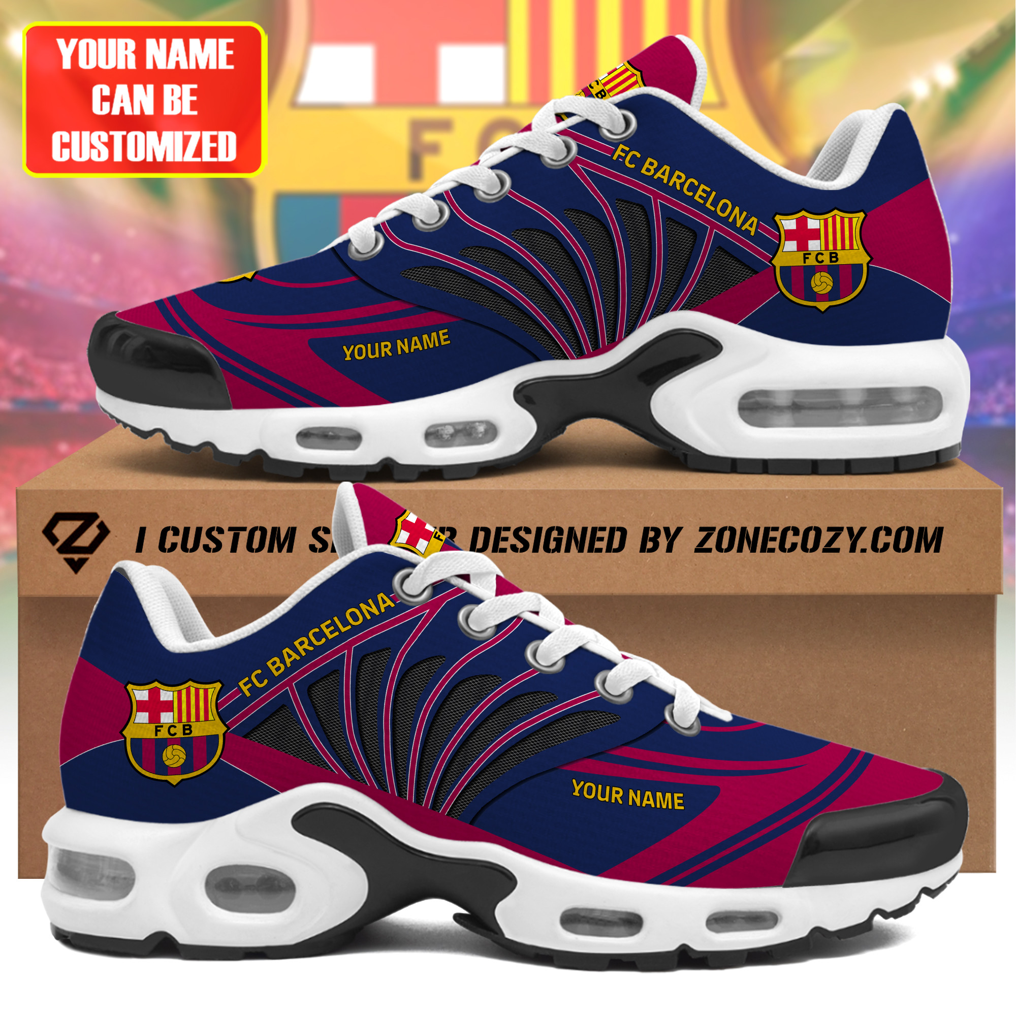 Personalized  Barcelona Q3 Air Cushion Sneaker Q190309