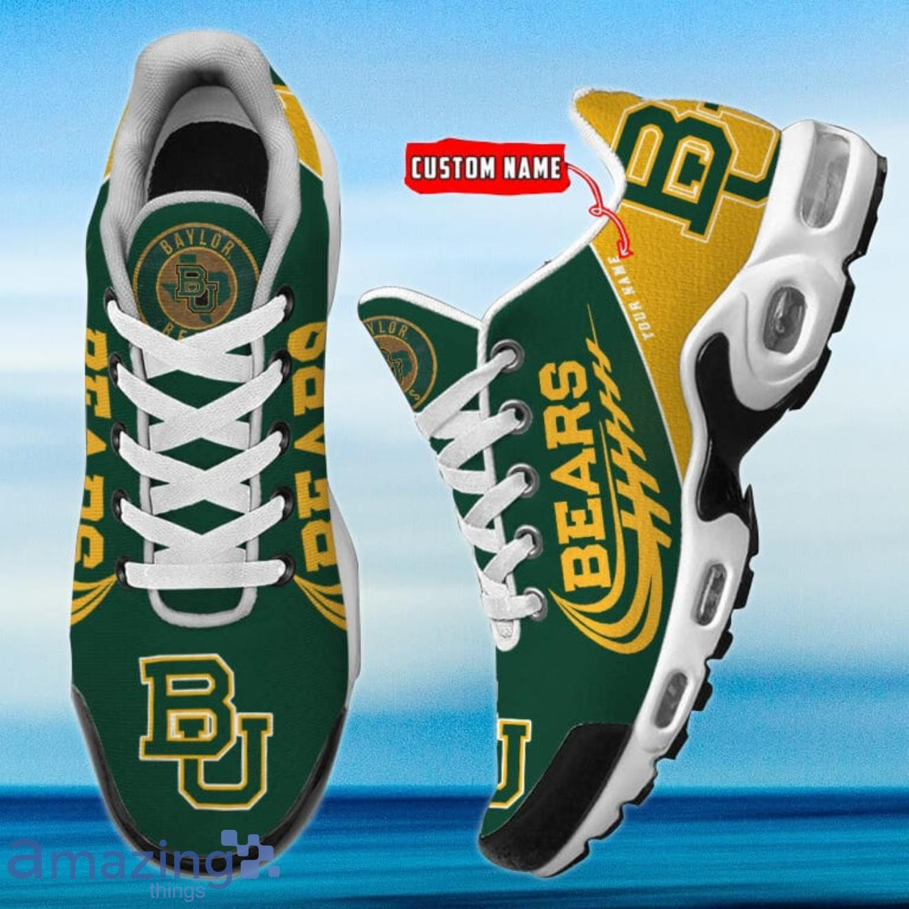 personalized baylor bears team logo and color tn air max shoes air cushion sneakers 1079 w4mst