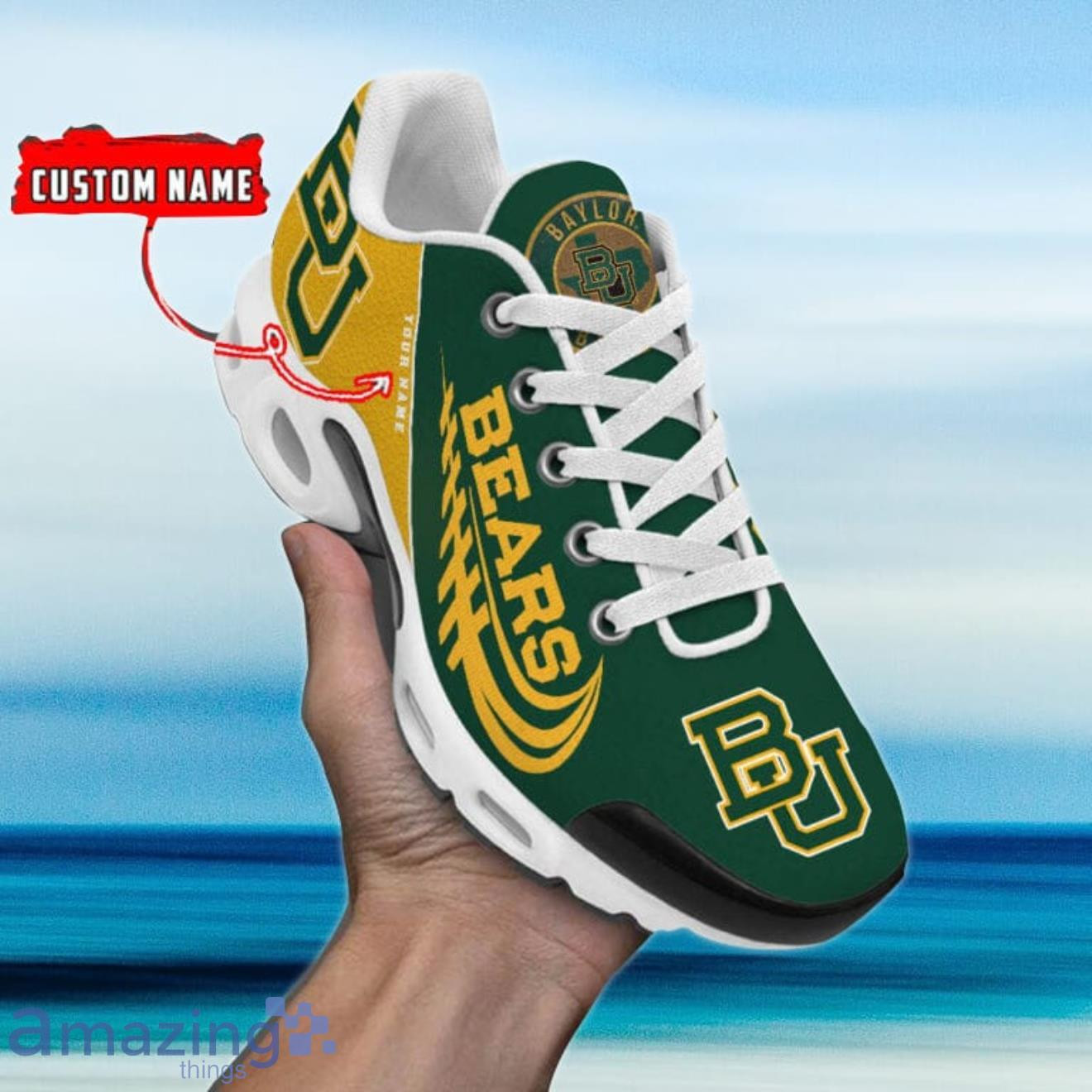 personalized baylor bears team logo and color tn air max shoes air cushion sneakers 9670 ynlqy