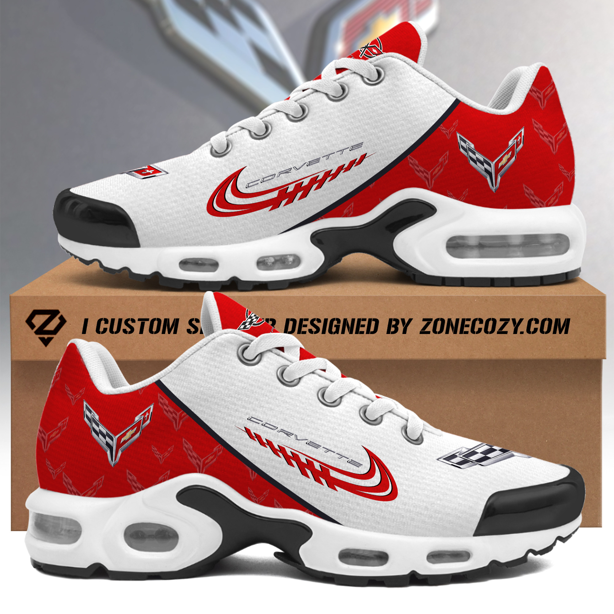 Personalized Chev Corvette Air Cushion Sneaker S040405