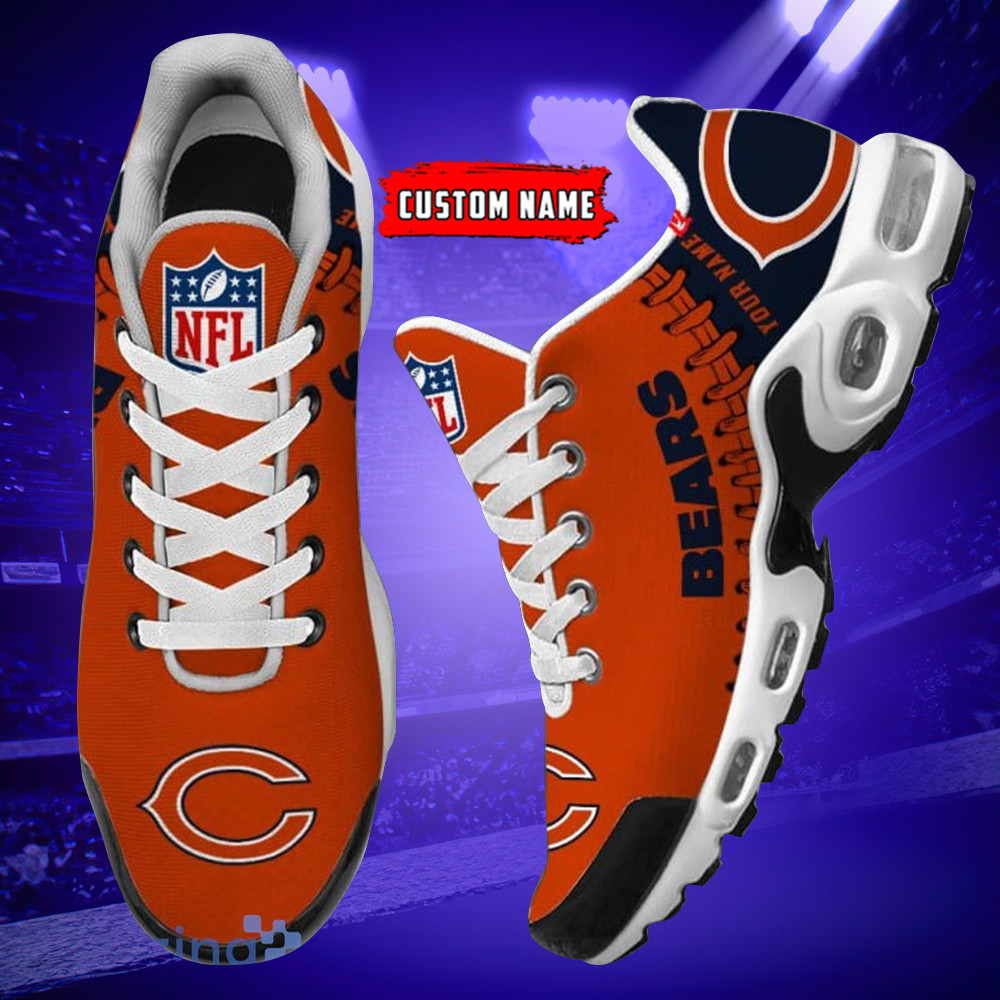 personalized chicago bearsteam logo rugby ball pattern tn air max shoes air cushion sneakers 1619 kkrez