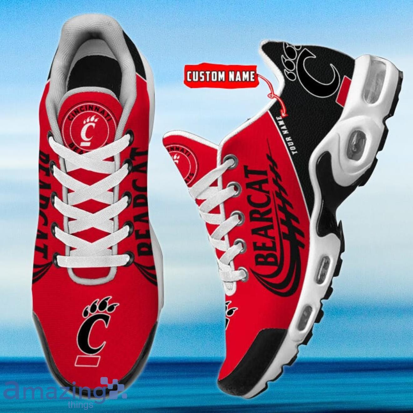 Personalized Cincinnati Bearcats Team Logo And Color TN Air Max Shoes Air Cushion Sneakers