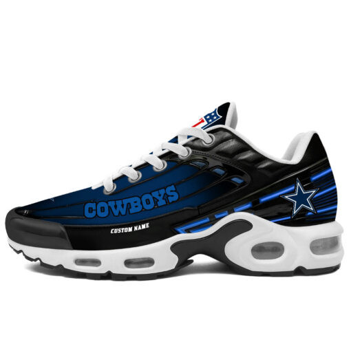 personalized dallas cowboysblack and team color stripes black tn air max shoes air cushion sneakers 5832 3fgkl