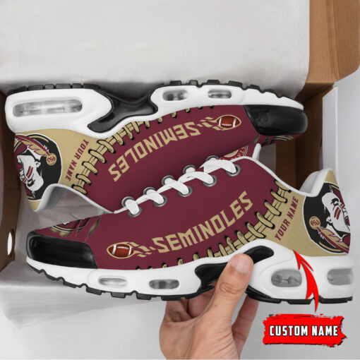 Personalized Florida State Seminoles Team Logo Rugby Ball Pattern TN Air Max Shoes Air Cushion Sneakers