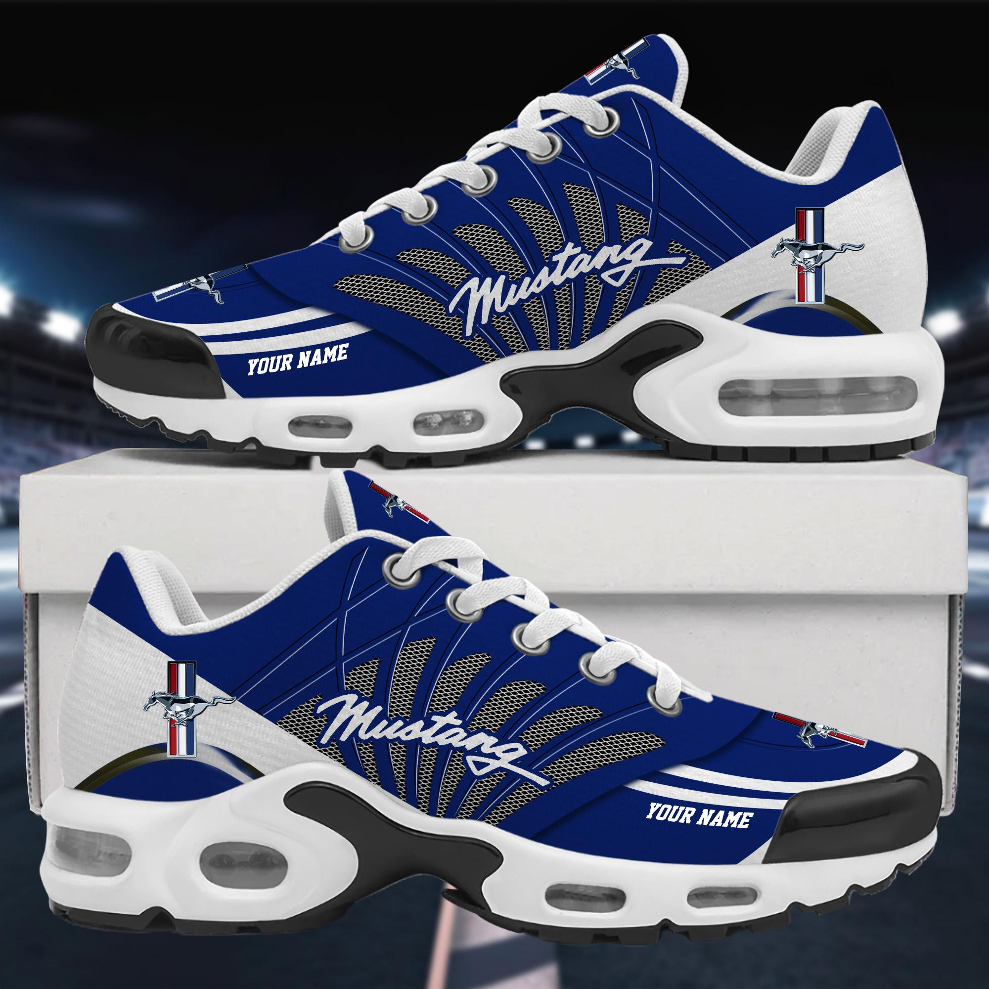 personalized ford mustang air cushion sneaker v2 1317 yyrj9