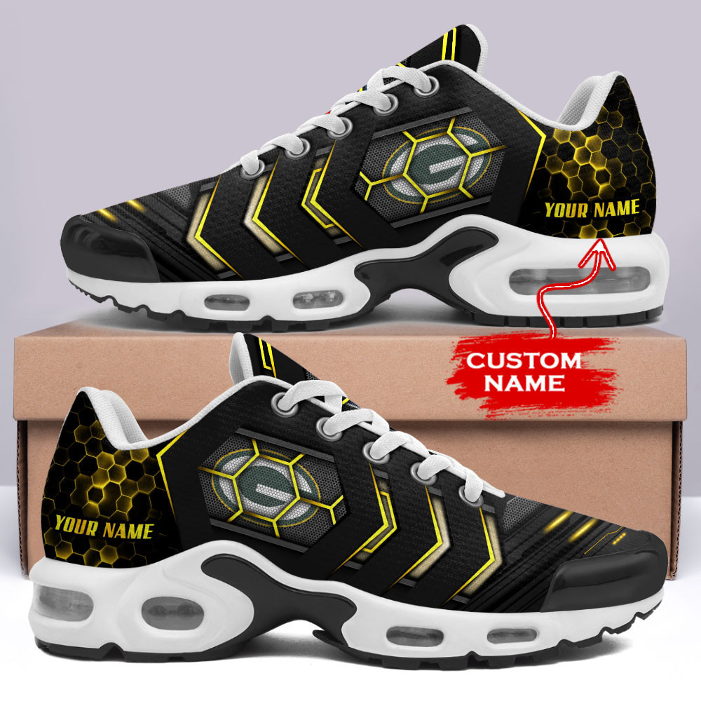 Personalized Green Bay Packers Team Logo Team Neon Color TN Shoes Air Cushion Sneakers