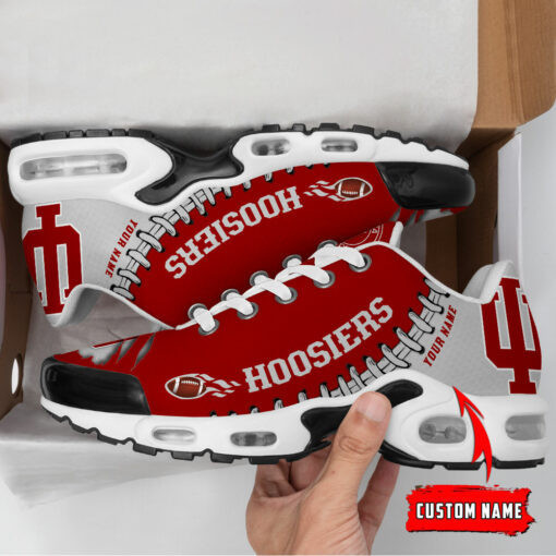 Personalized Indiana Hoosiers Team Logo Rugby Ball Pattern TN Shoes Air Cushion Sneakers