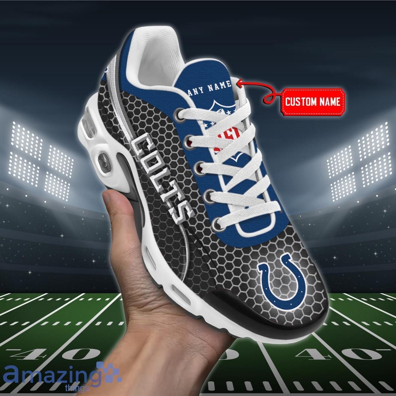 personalized indianapolis coltsteam logo hexagon pattern team color tn air max shoes air cushion sneakers 5560 fiycu