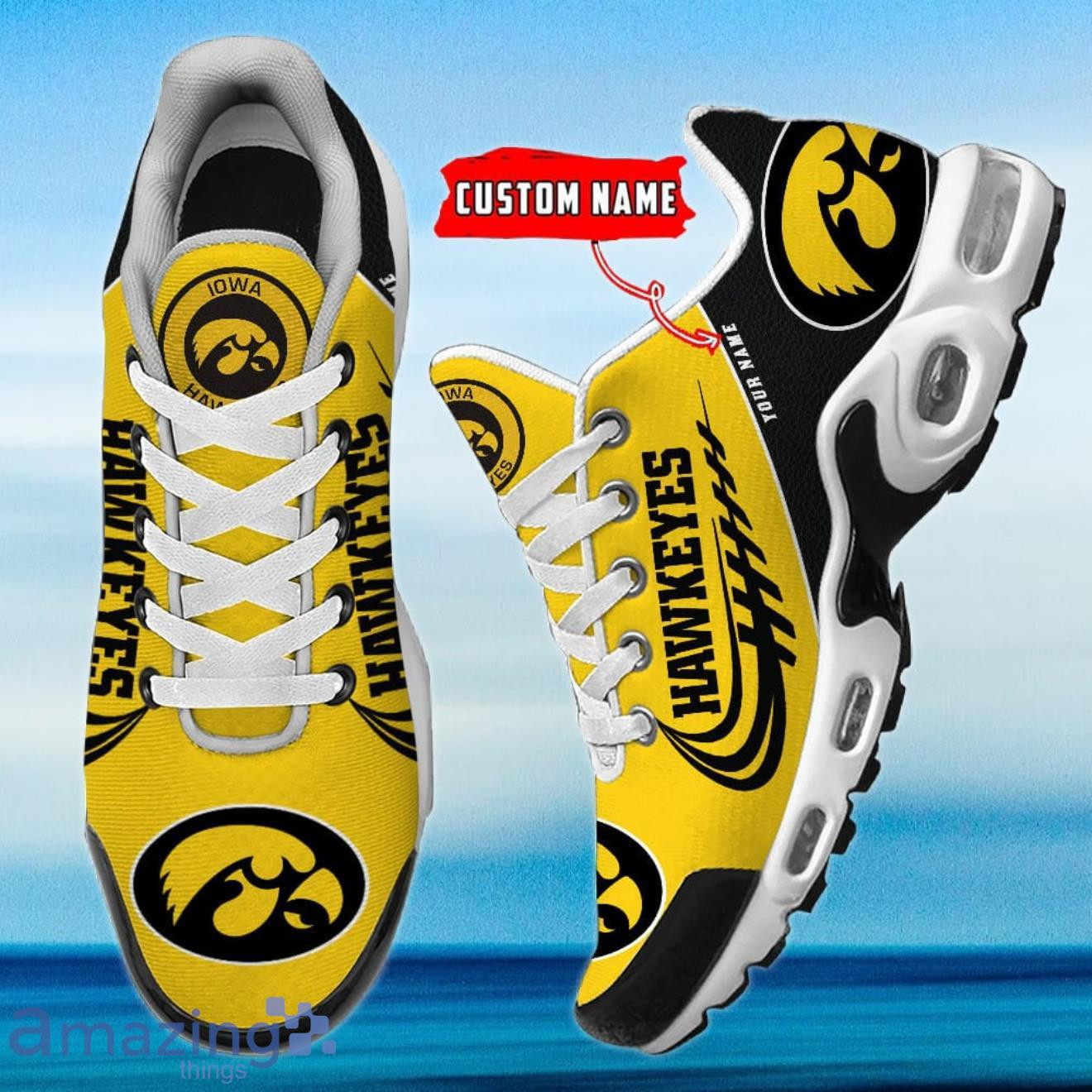 personalized iowa hawkeyes team logo and color tn air max shoes air cushion sneakers 2624 4mksa