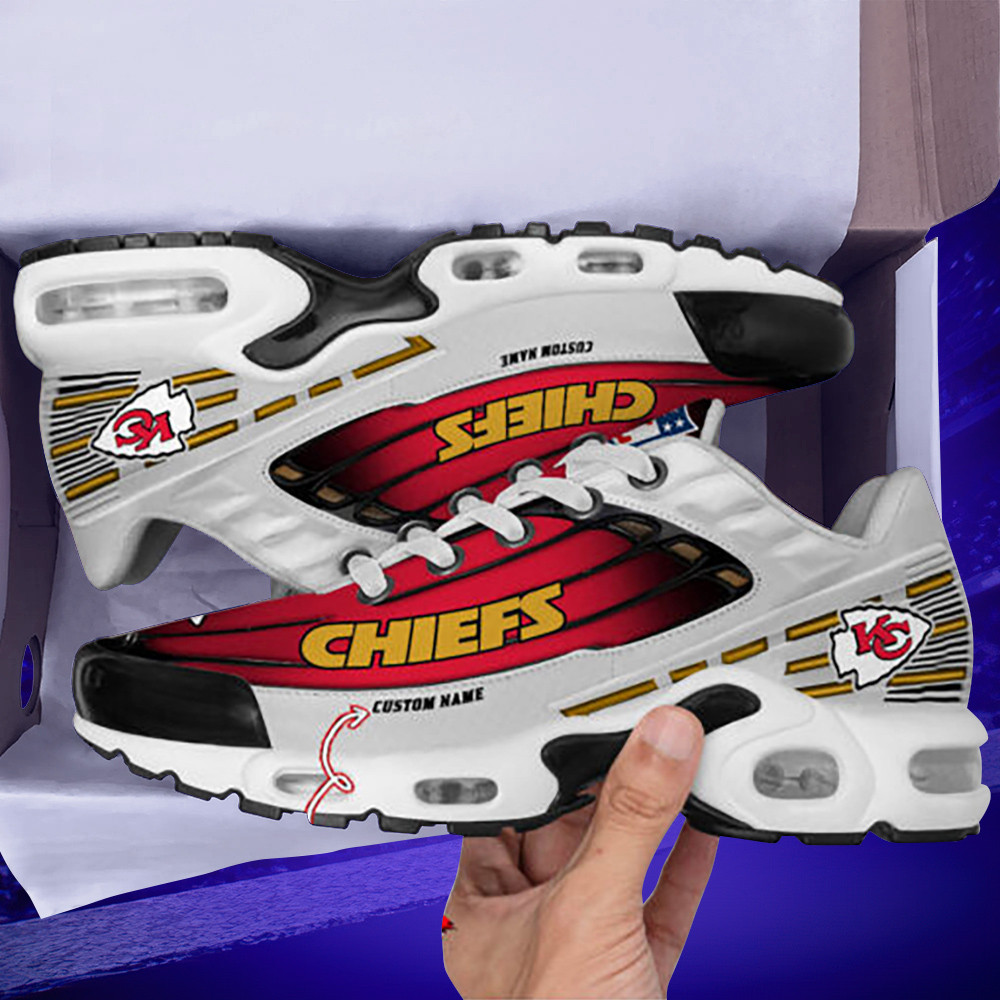 personalized kansas city chiefsblack and team color stripes white tn air max shoes air cushion sneakers 3422 gna5v