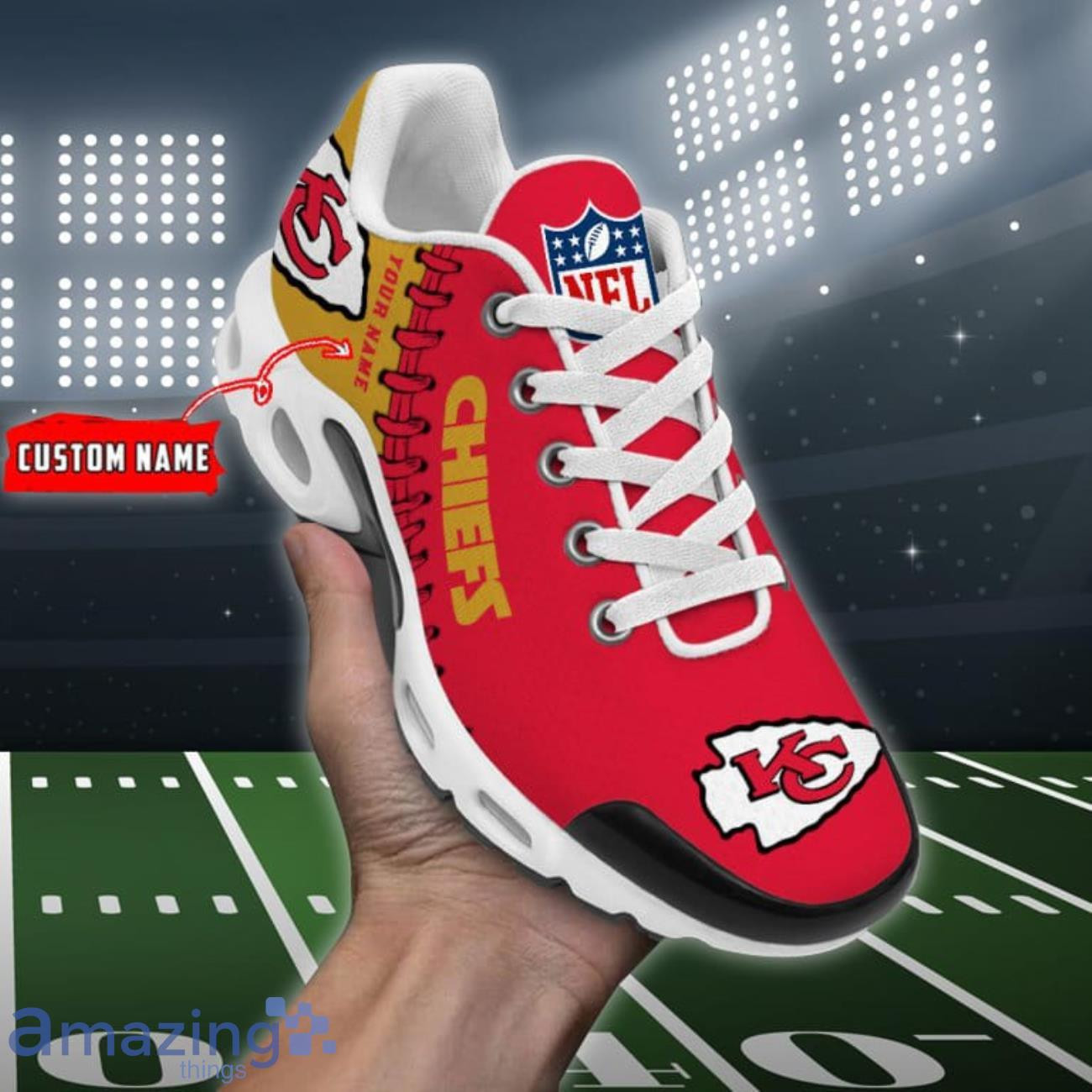 personalized kansas city chiefsteam logo rugby ball pattern tn air max shoes air cushion sneakers 7518 2ydgo