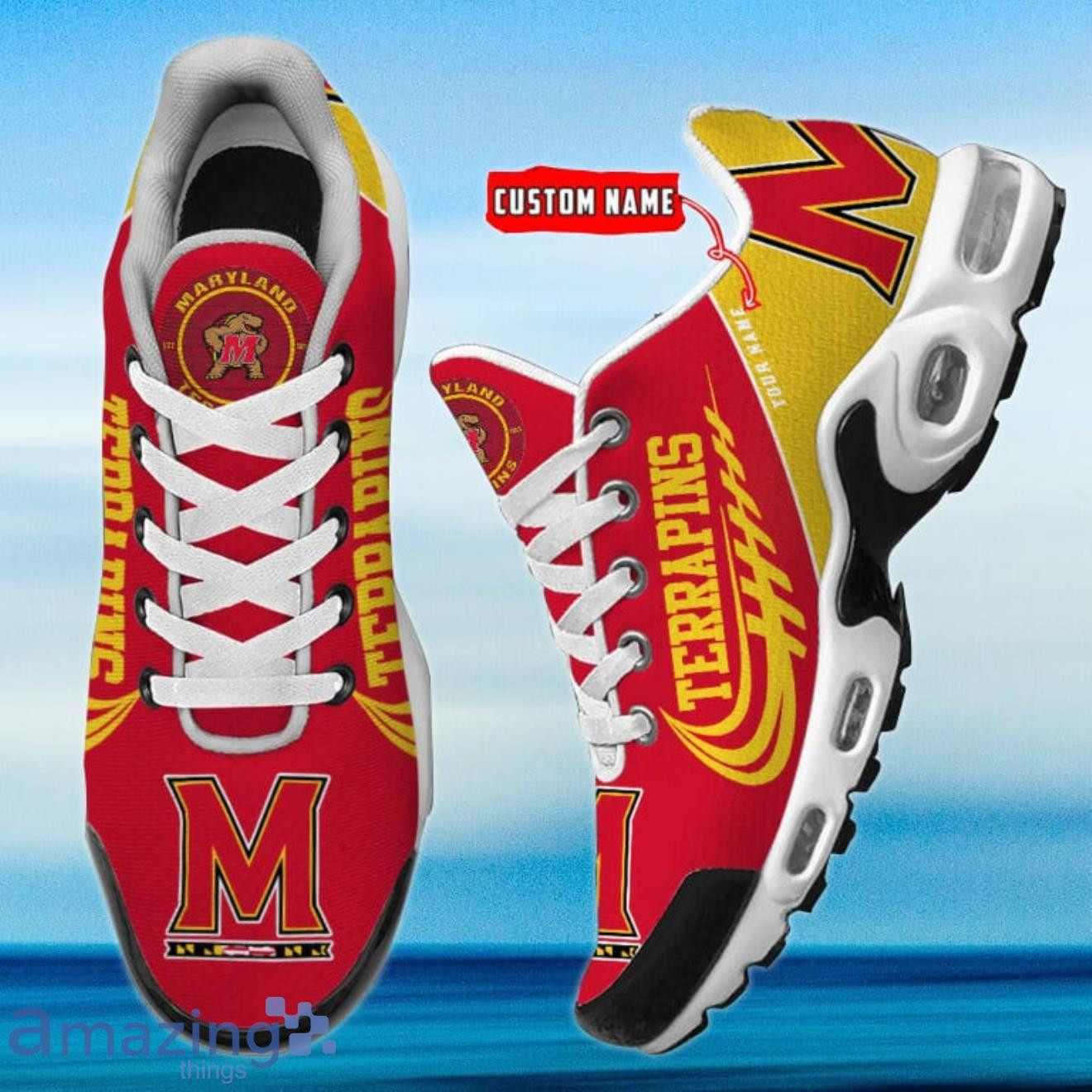 personalized maryland terrapins team logo and color tn air max shoes air cushion sneakers 2723 jeg1q