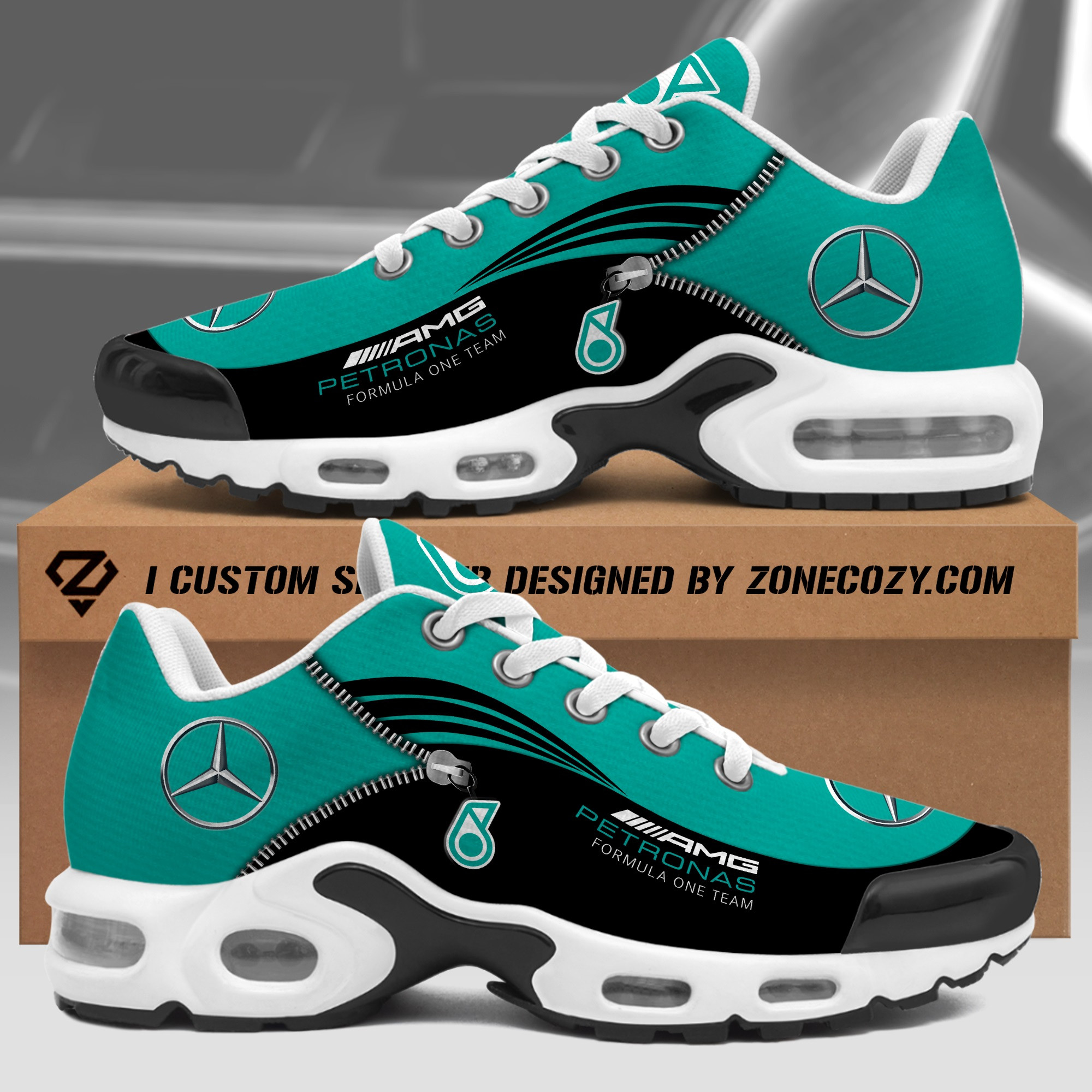 personalized mercedes amg petronas air cushion sneaker v2 7311 rqqvg