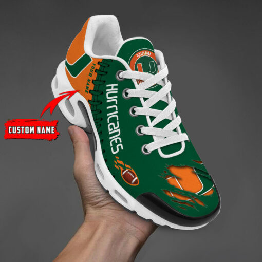 personalized miami hurricanes team logo pattern tn air max shoes air cushion sneakers 4083 pmzcv