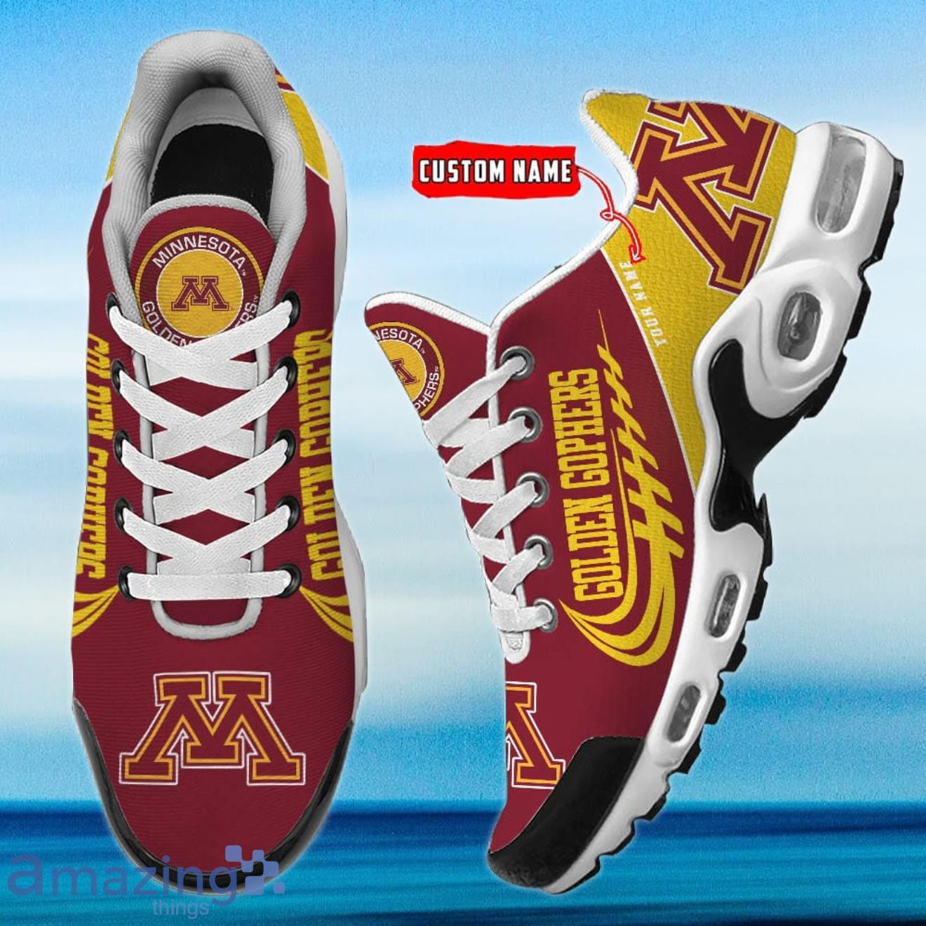 personalized minnesota golden gophers team logo and color tn air max shoes air cushion sneakers 5546 usdnf