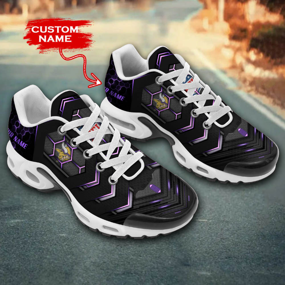 personalized minnesota vikingsteam logo team neon color tn air max shoes air cushion sneakers 8407 mgrzk