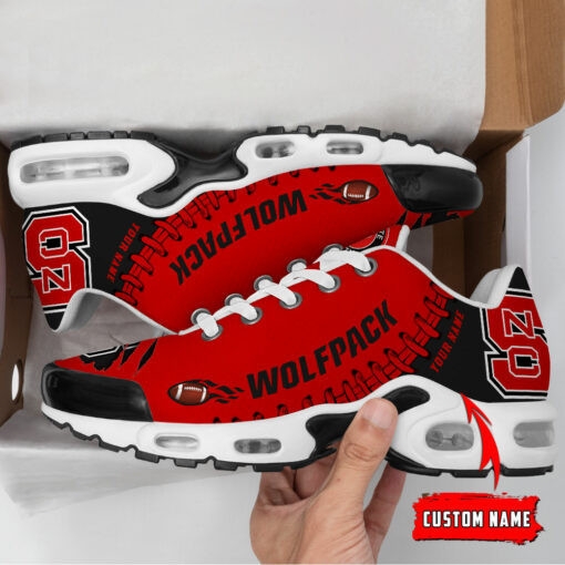 personalized nc state wolfpack team logo pattern tn air max shoes air cushion sneakers 1196 fmcon