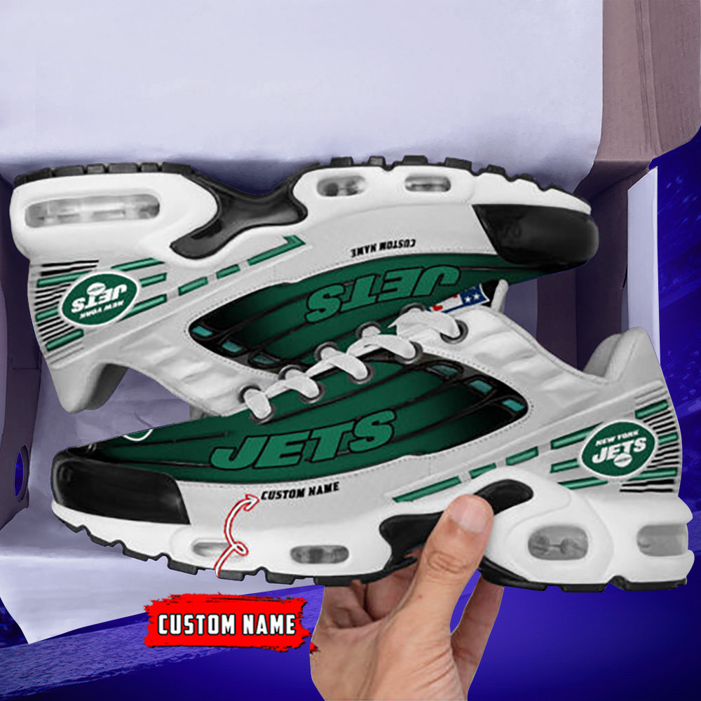 personalized new york jetsblack and team color stripes white tn air max shoes air cushion sneakers 3456 lmihl