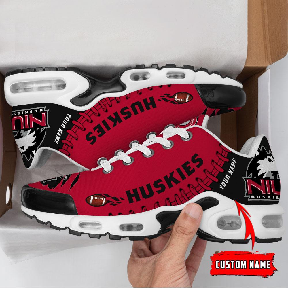 Personalized Northern Illinois Huskies Team Logo Rugby Ball Pattern TN Air Max Shoes Air Cushion Sneakers