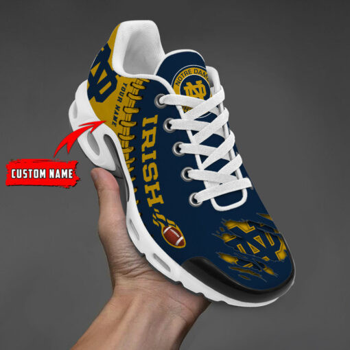 personalized notre dame fighting irish team logo pattern tn air max shoes air cushion sneakers 7091 vib2p