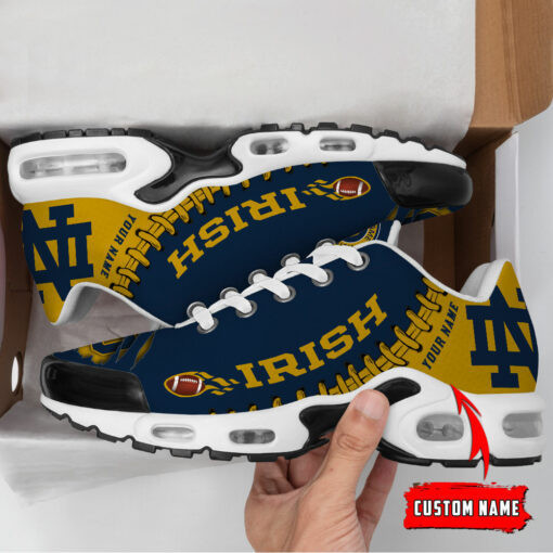 Personalized Notre Dame Fighting Irish Team Logo Rugby Ball Pattern TN Shoes Air Cushion Sneakers