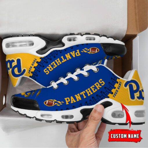Personalized Pittsburgh Panthers Team Logo Rugby Ball Pattern TN Air Max Shoes Air Cushion Sneakers