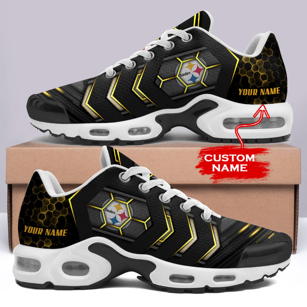 Personalized Pittsburgh Steelers Team Logo Team Neon Color TN Shoes Air Cushion Sneakers