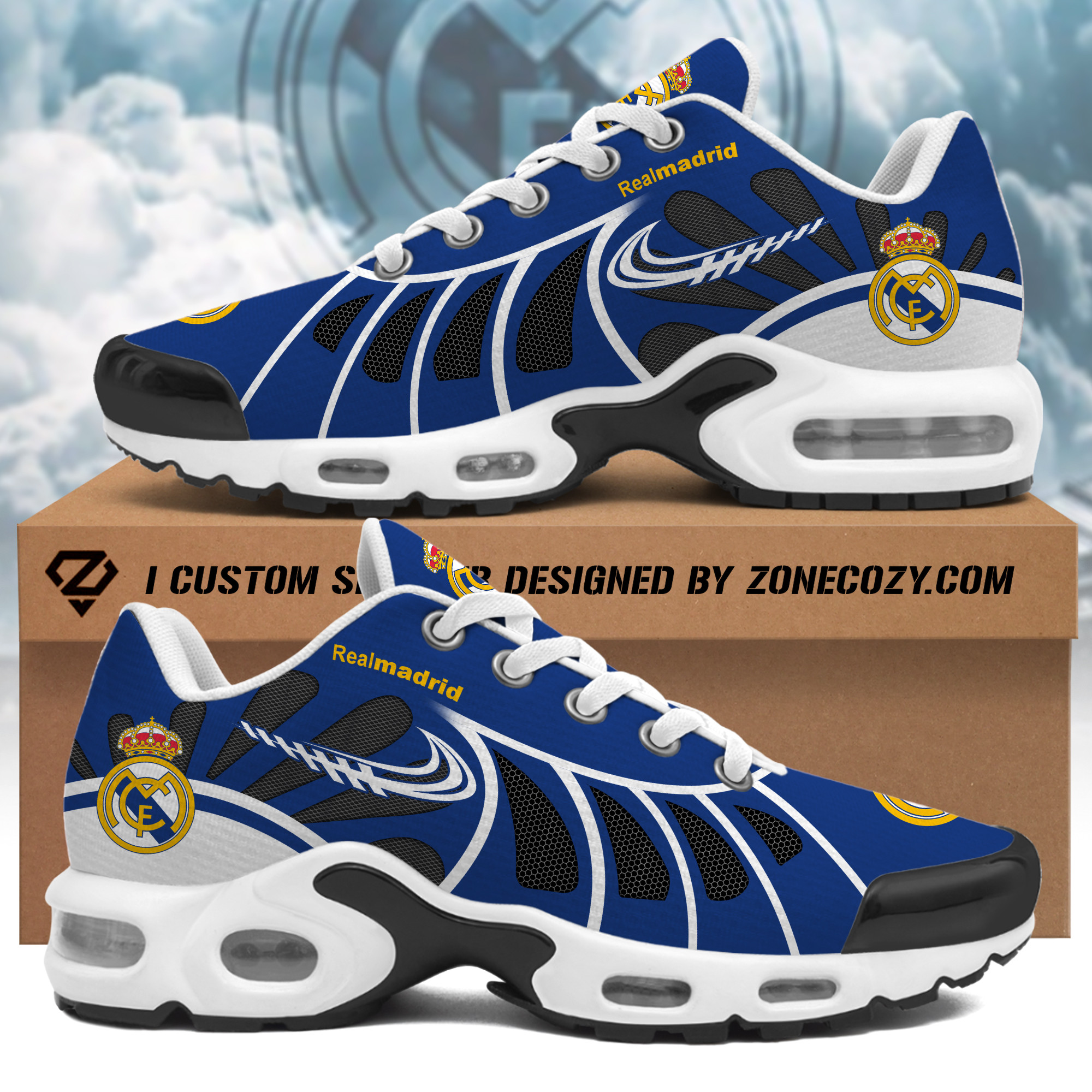 Personalized Real Madrid Air Cushion Sneaker V4