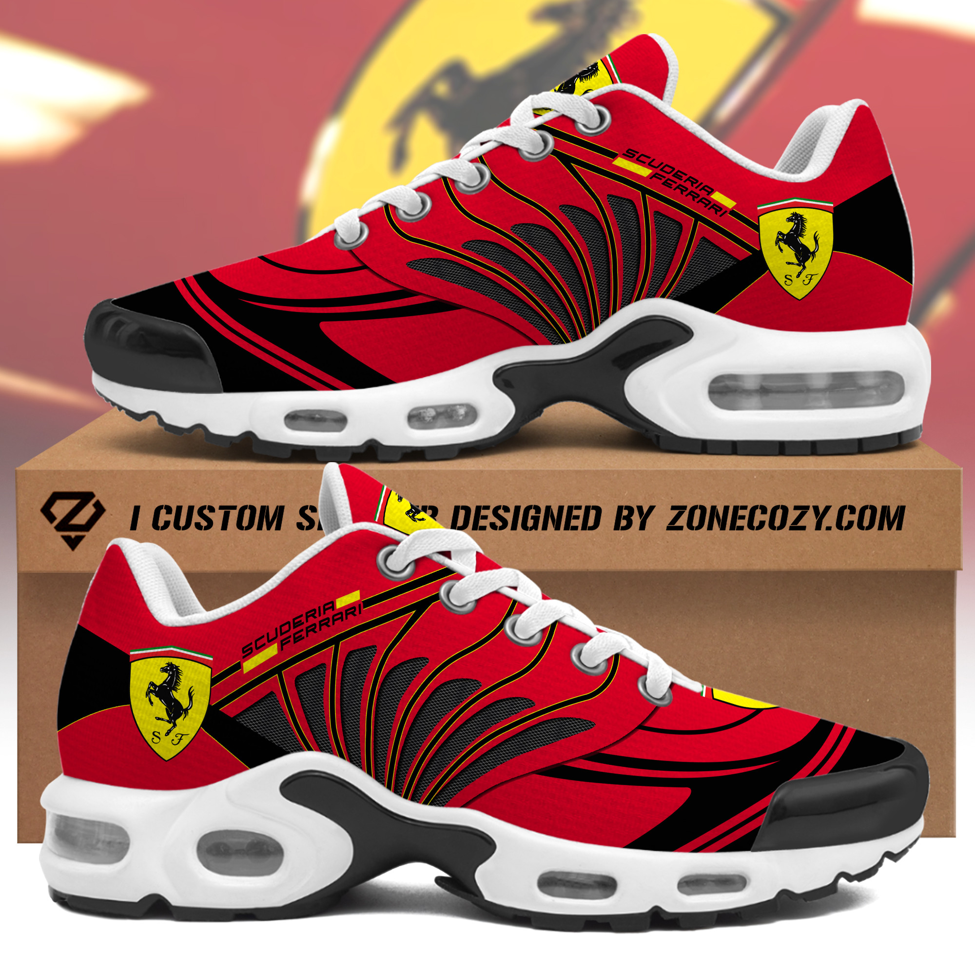 Personalized Scuderia Ferrari Air Cushion Sneaker V3