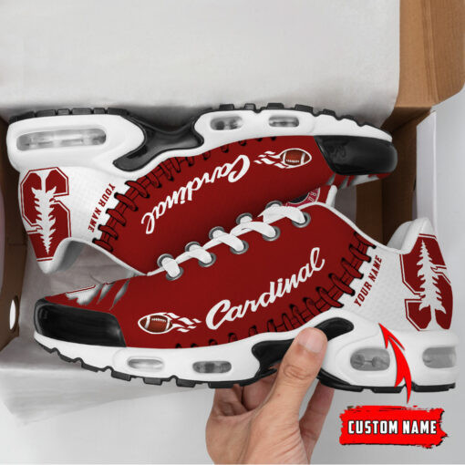Personalized Stanford Cardinal Team Logo Rugby Ball Pattern TN Shoes Air Cushion Sneakers