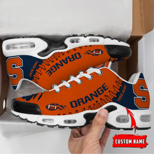 Personalized Syracuse Orange Team Logo Rugby Ball Pattern TN Shoes Air Cushion Sneakers