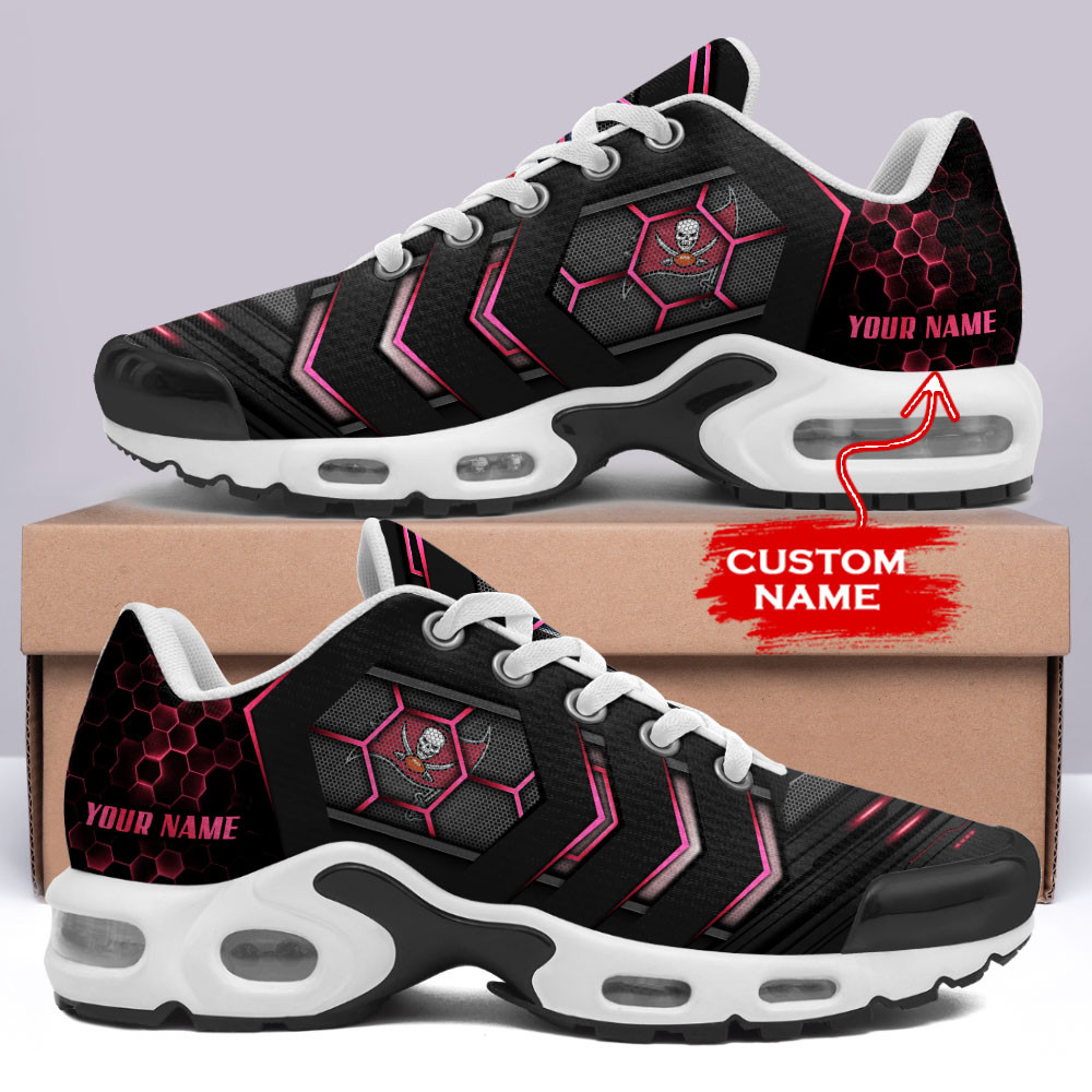 Personalized Tampa Bay Buccaneers Team Logo Team Neon Color TN Air Max Shoes Air Cushion Sneakers