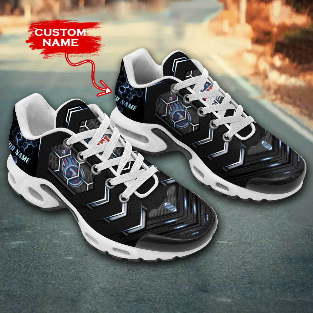 Personalized Tennessee TitansTeam Logo Team Neon Color TN Air Max Shoes Air Cushion Sneakers